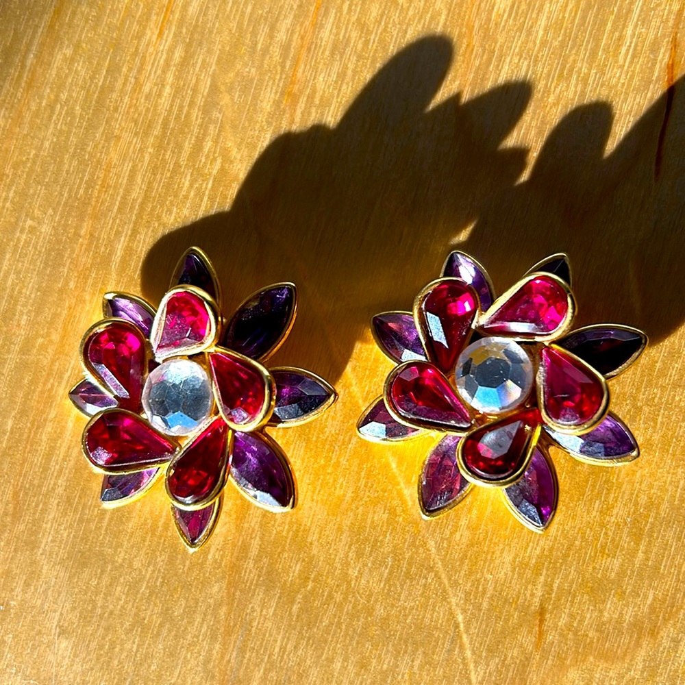 Vintage Reminiscence Paris 80s Costume Earrings